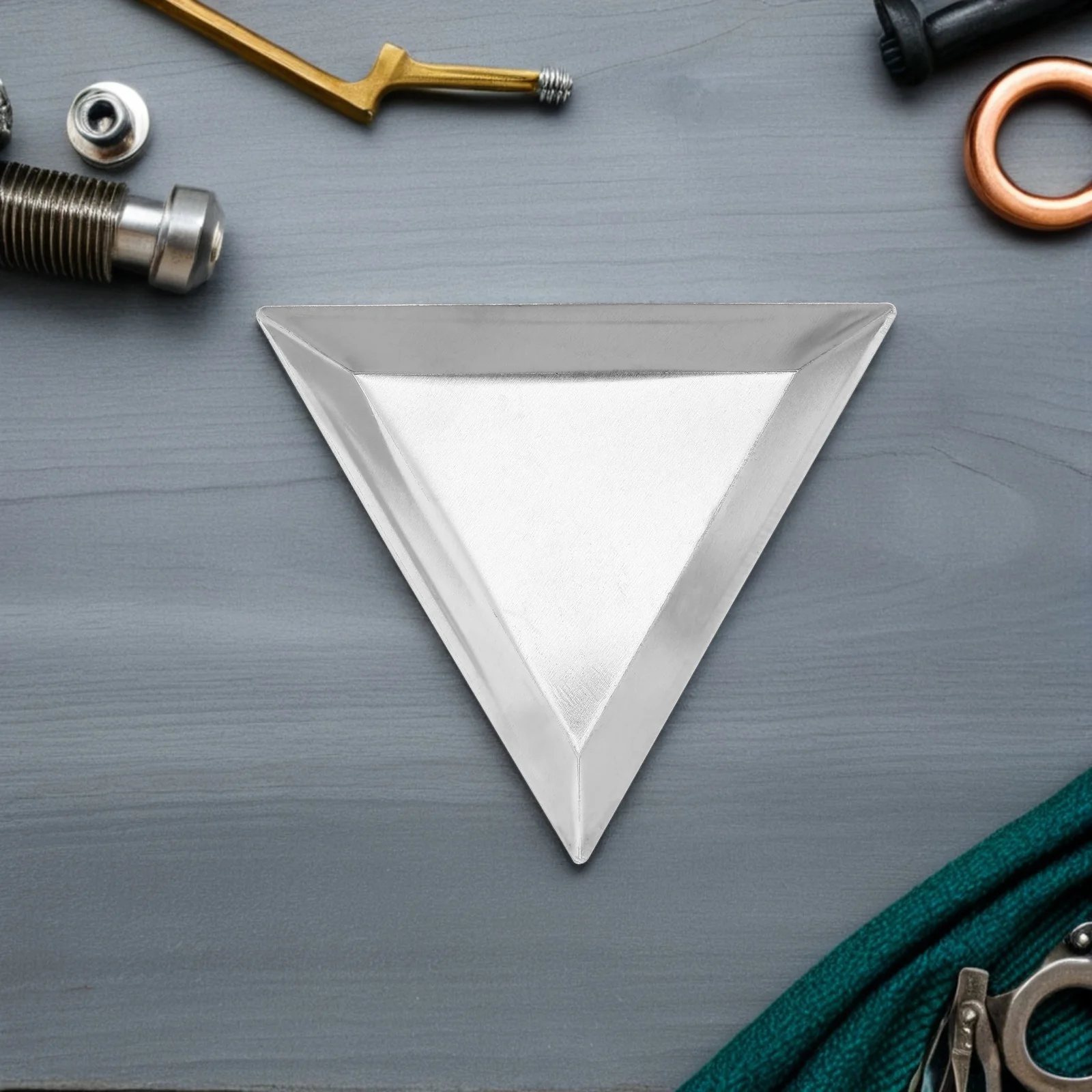 

6pcs Stainless Steel Weighing Dishes Weigh Boats For Scale Pan High Precision Jewelry Powder Liquid Triangle Shape Accurate Lab