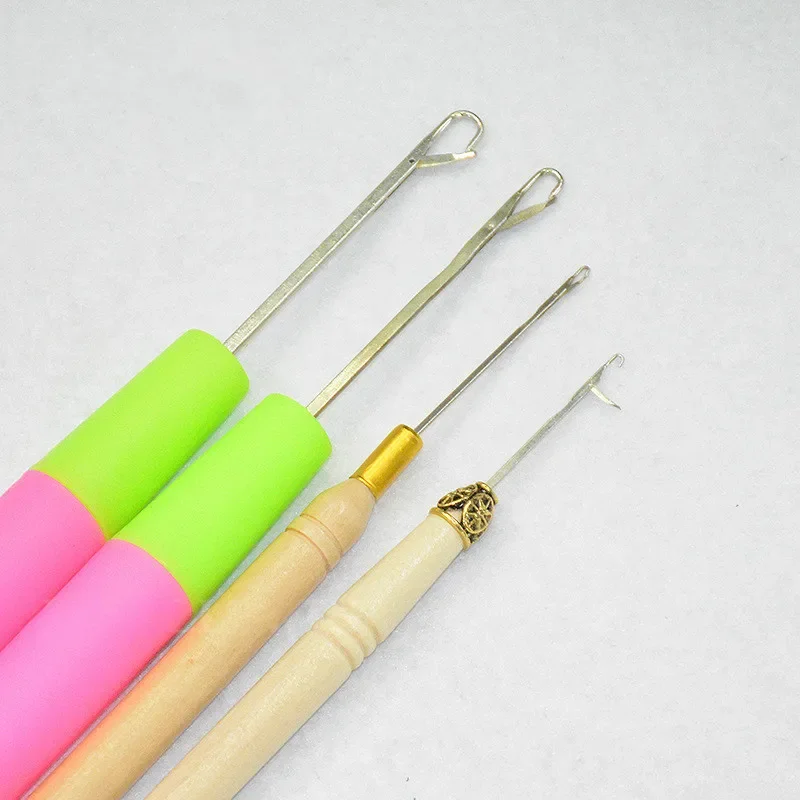 1 Pcs Professional Latch Hook Needle Big Hole Dreadlock Hooks for Interlock Lock Braid Extension Crochet Needle Tools 7 Style