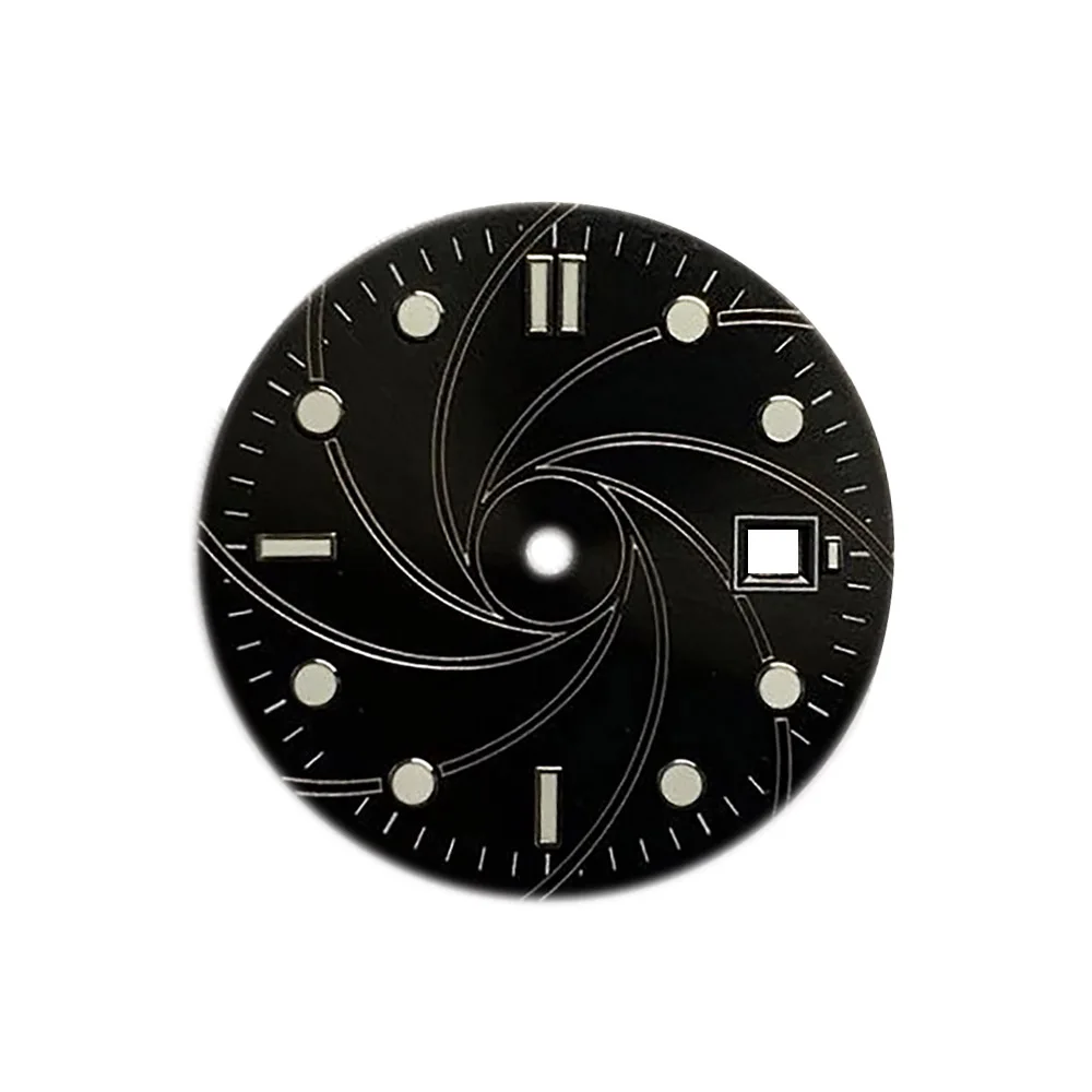 New 31mm Watch Dial for ETA 2836 2824 Movement Green Luminous Watch Face for DG 2813 2824 Miyota 8200 82 Series