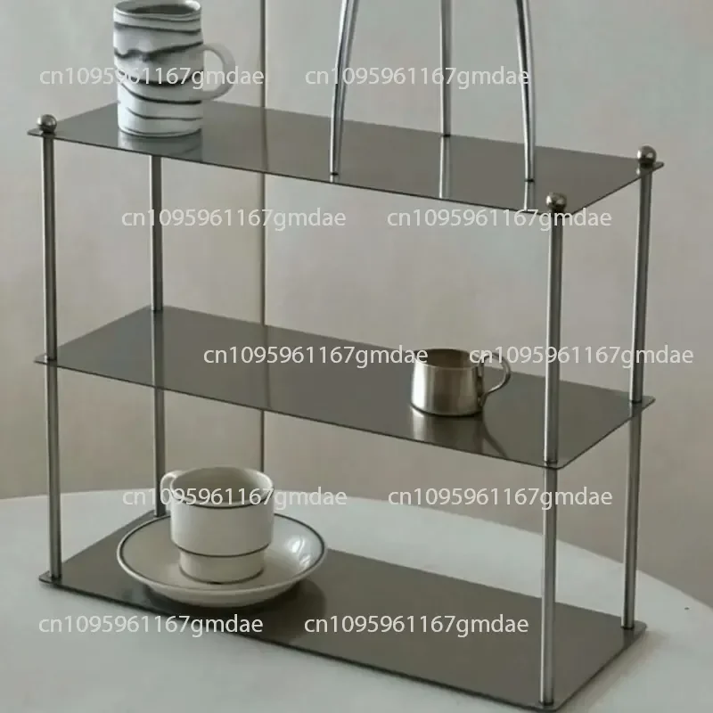 Minimalist Ins Wind Stainless Steel Multi-layer Rack Medieval Cup Holder Desktop Finishing Rack Cosmetics Aromatherapy