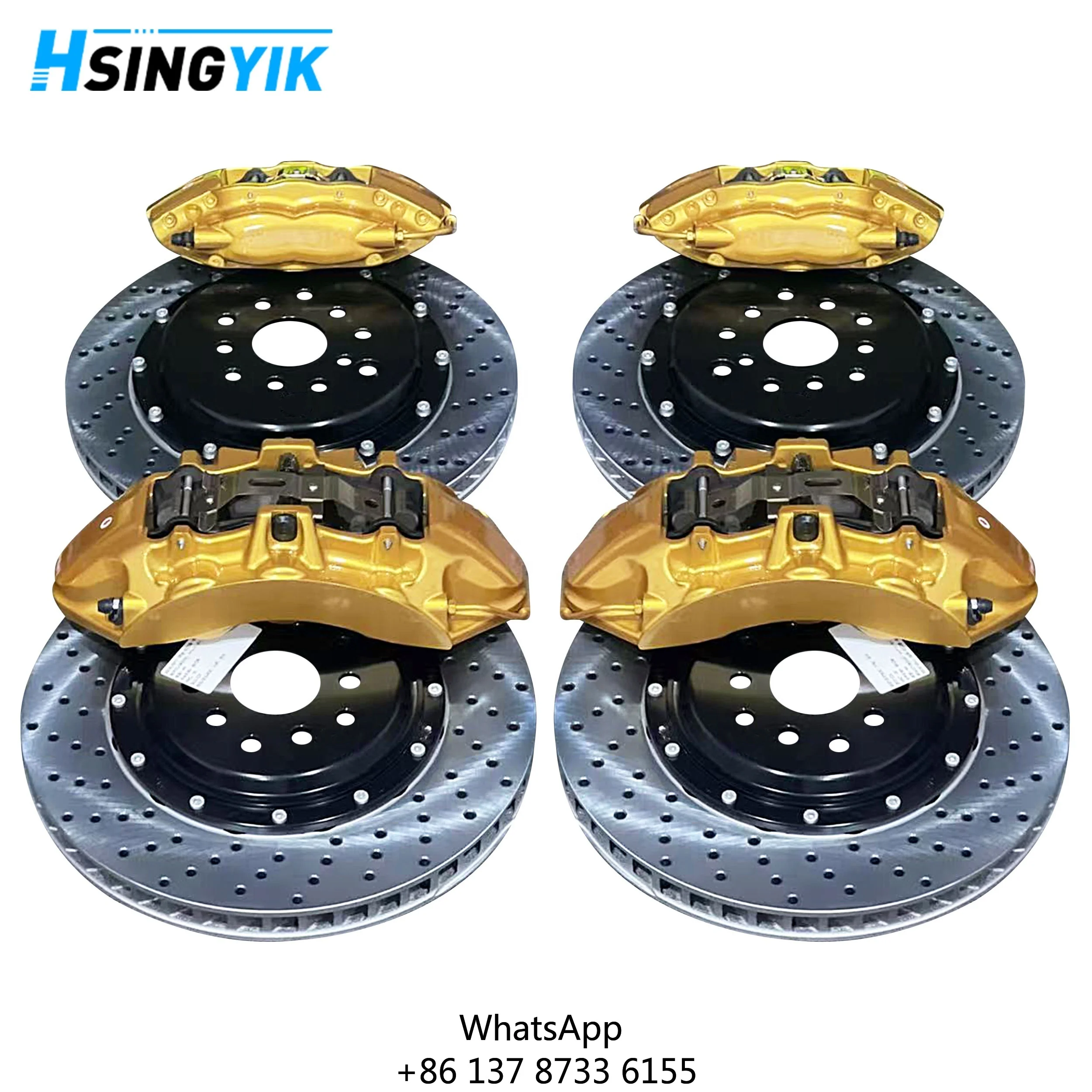Hsingyik Break Caliper Drilled Slotted Floating Break Disc Big Brake Kit For Mercedes Benz A45 Cla45 Amg
