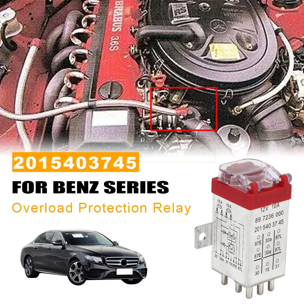 Car Auto Overload Protection Relay 2015403745 for Mercedes for Benz R107 R129 W201 W124 W126 1984-1997 Overvoltage Accessories