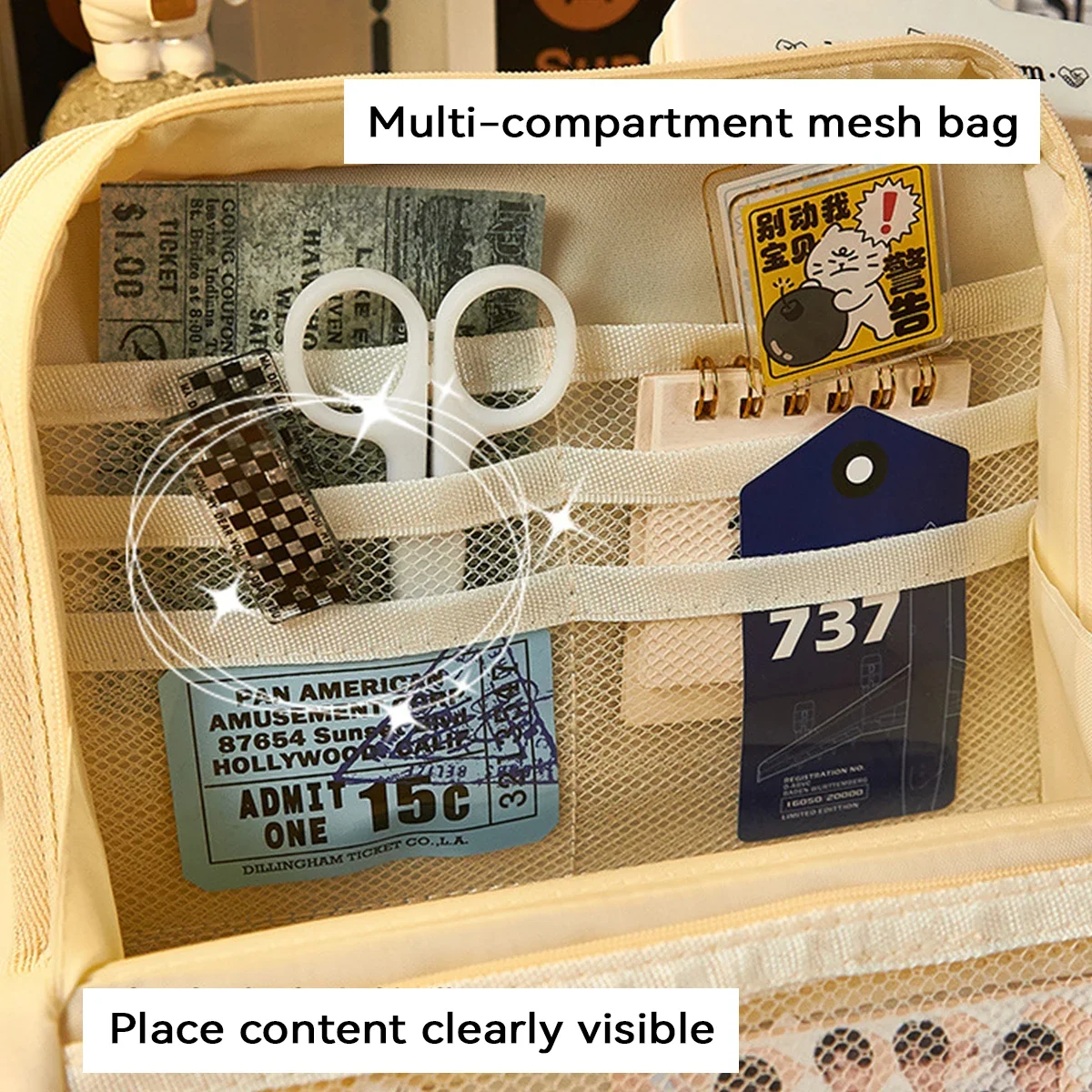 Large-capacity Canvas Pencil Case Simple Style New Popular Student Stationery Storage Box School Office Supplies