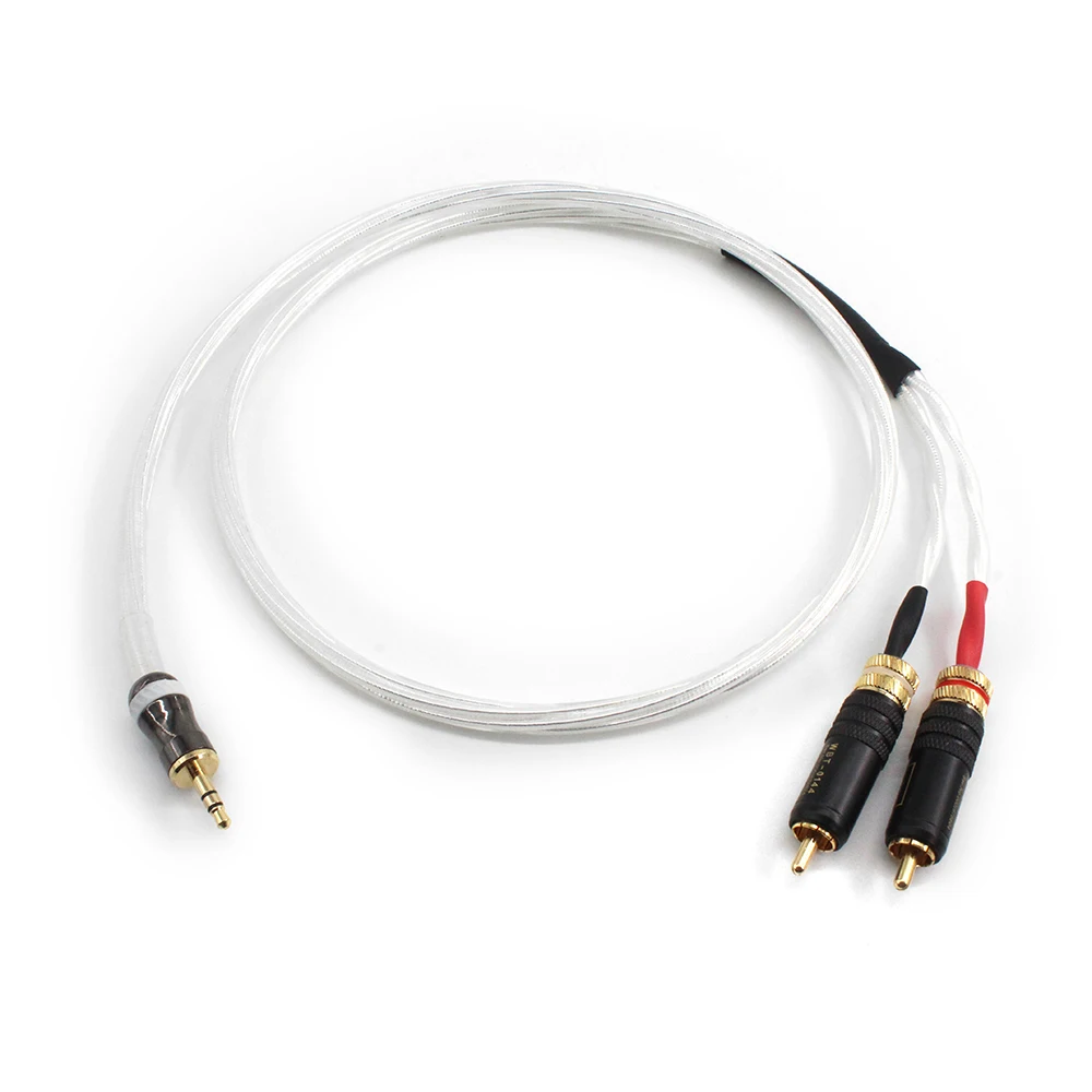 Nordost Odin silver aux 3.5mm wtyczka zestawu słuchawkowego do gniazda 2rca linia sygnału komputera i przewód połączeniowy audio pleciona ręcznie