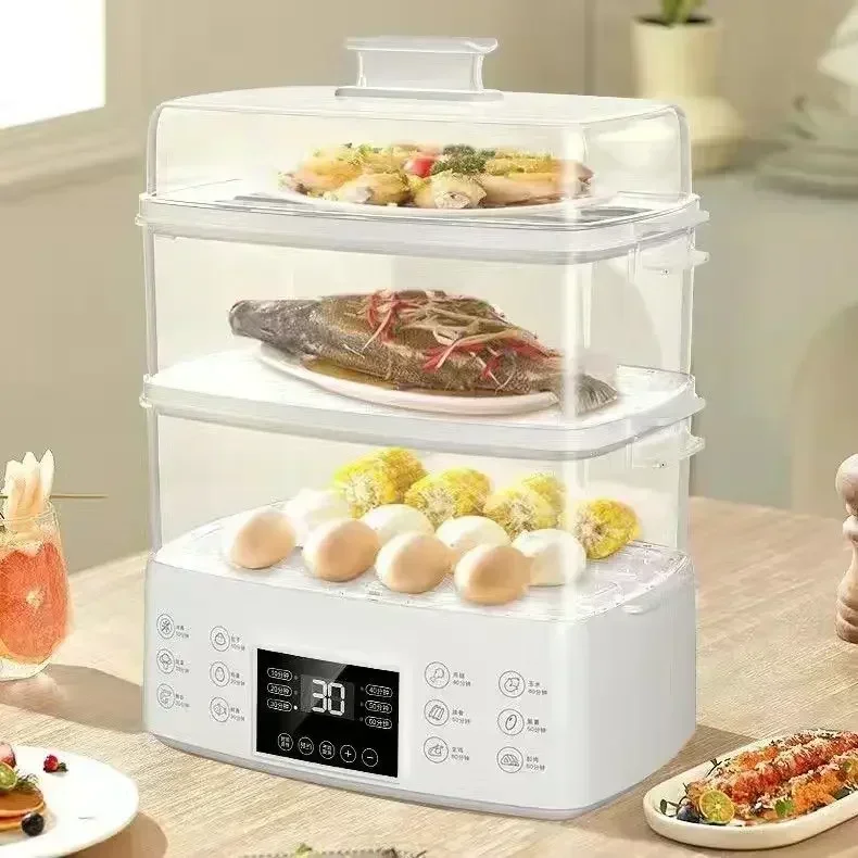 Electric Steamer Household Intelligent Reservation Electric Steamer Triple Layer Automatic Power Off Breakfast Machine