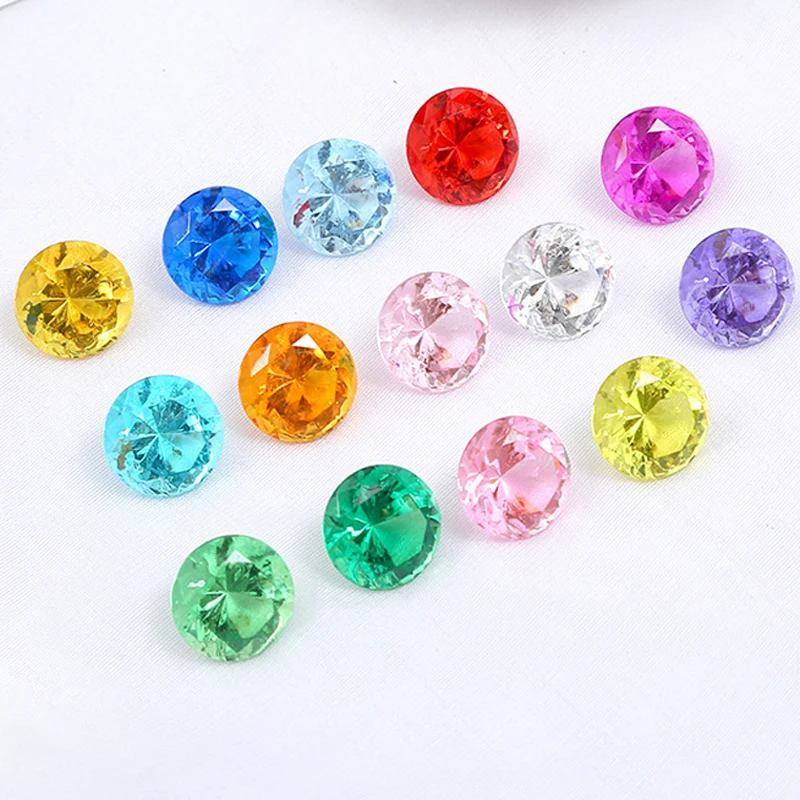 500 Pieces 8mm 10mm Acrylic Diamond Shape Game Pawn Pieces For Board Games DTY Counter Accessories Multi color