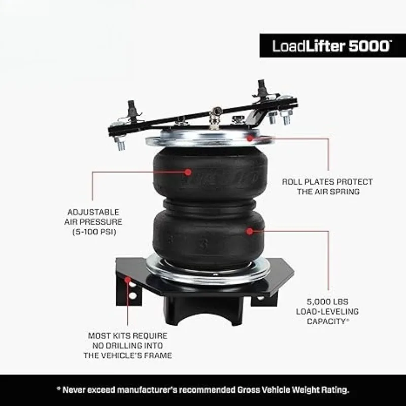 توصيل مجاني، مجموعة زنبرك الهواء LoadLifter 5000 - تناسب 2019-2025 Ram 1500 New Body Style 4WD – 57375