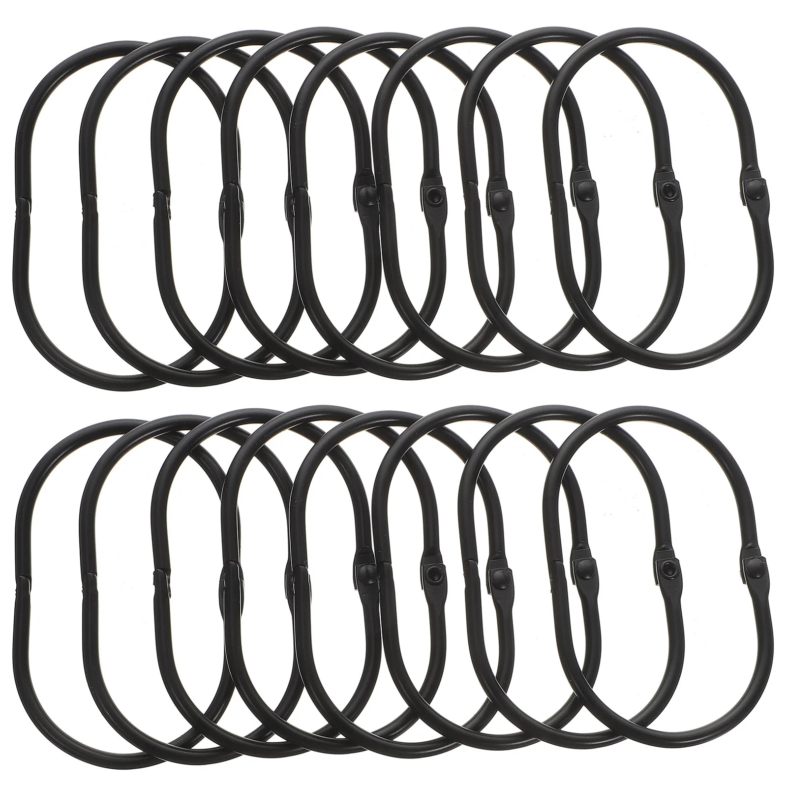 30 قطعة حلقات ستائر الدش المعلقة خطافات معدنية مقاومة للصدأ انزلاق سلسة الثقيلة لقضبان ستائر الحمام خطافات الدش #1