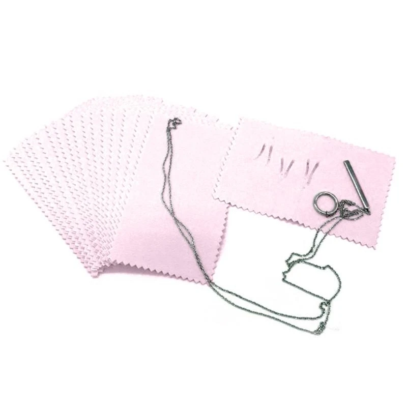 

652F 10x Polishing Cleaning Cloth Cotton for Gold Silver Jewelry Watch Non Toxic Tarnish Remover Cleaner Cloth
