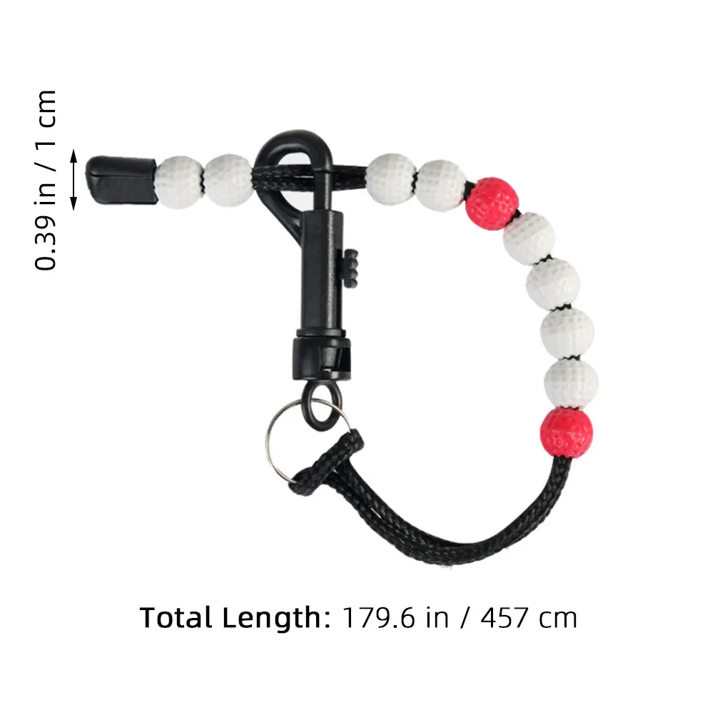 1Pcs Red Wrist Score Counter for Golf Ball Bead Chain Premium Plastic Nylon Braid Stroke Keeper Beginner Friendly Scorecard