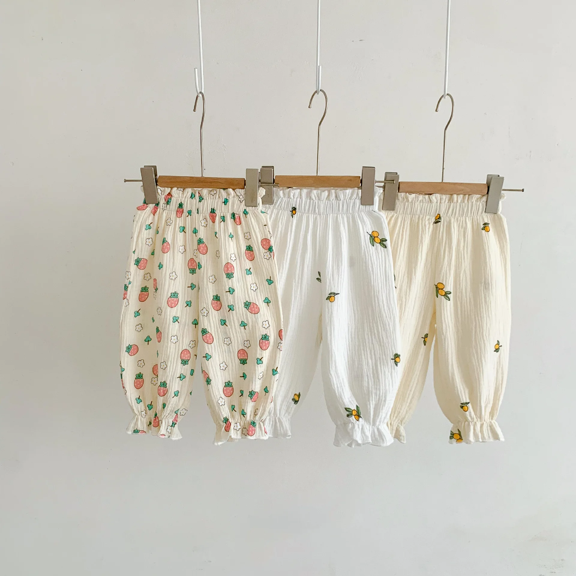 Spring/Summer Korean Japanese Cute Style Male and Female Baby Lively Print Mosquito Pants Comfortable Versatile Casual Bloomers