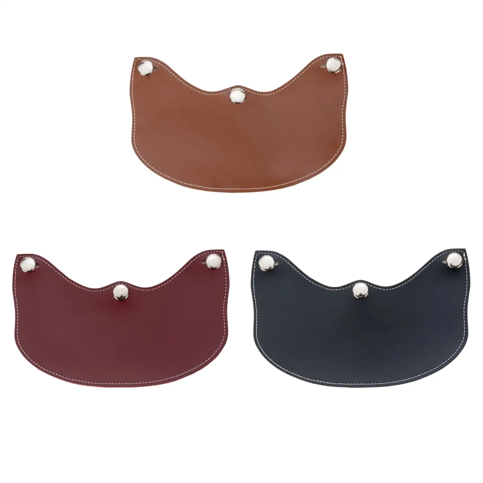 

Helmet Visor Helmet Brim Sun Protection High Performance Lightweight 3 Snap Professional Men Women Accessories PU Leather