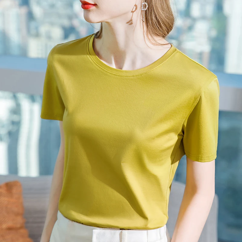 Variant: Yellow round neck