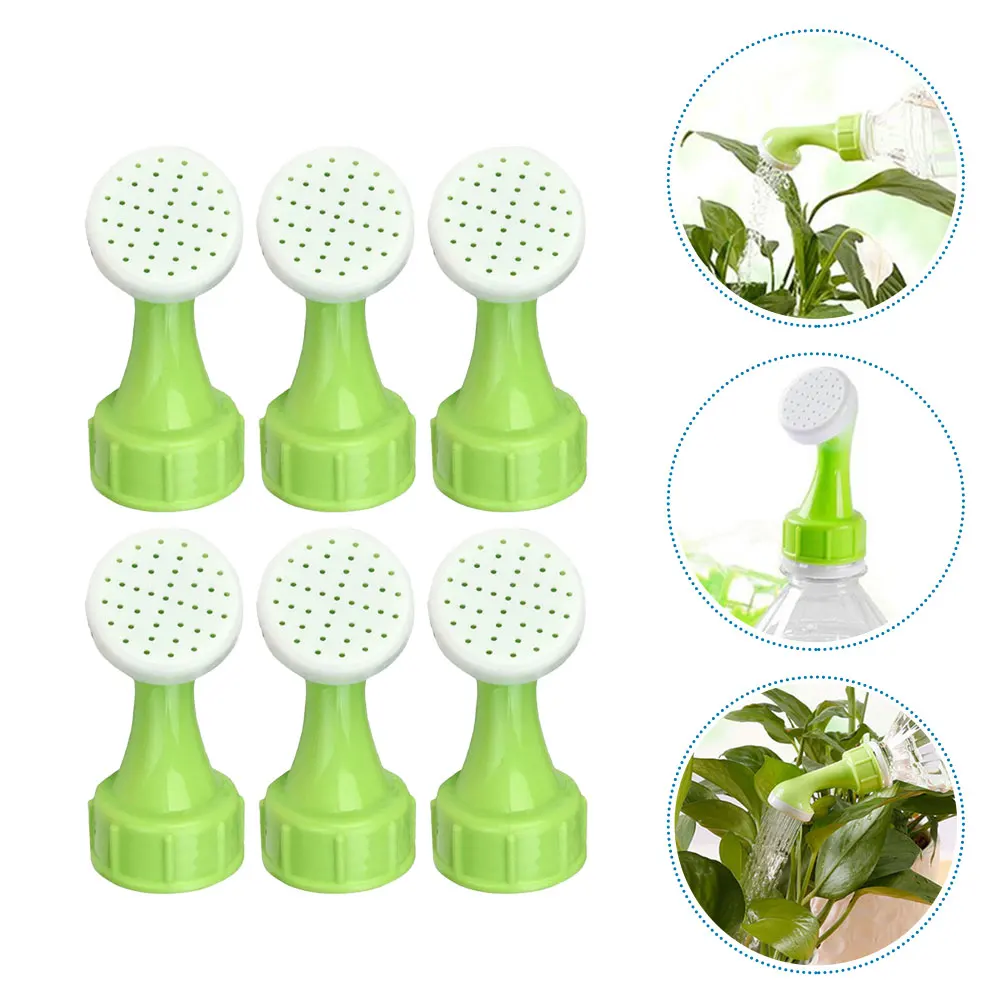 6 шт. пластиковые банки с водой, разбрызгивающие колпачки, регулируемая головка распылителя для выращивания цветочных растений, ровный распределение воды, садовый инструмент