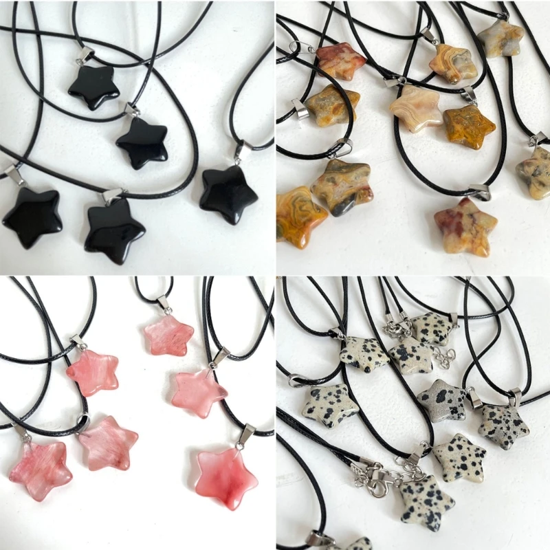 Star Pendant Star Charm Fashion Jewelry Accessory Natural Stone Material Jewelry Findings Perfect Gift for Women Girls