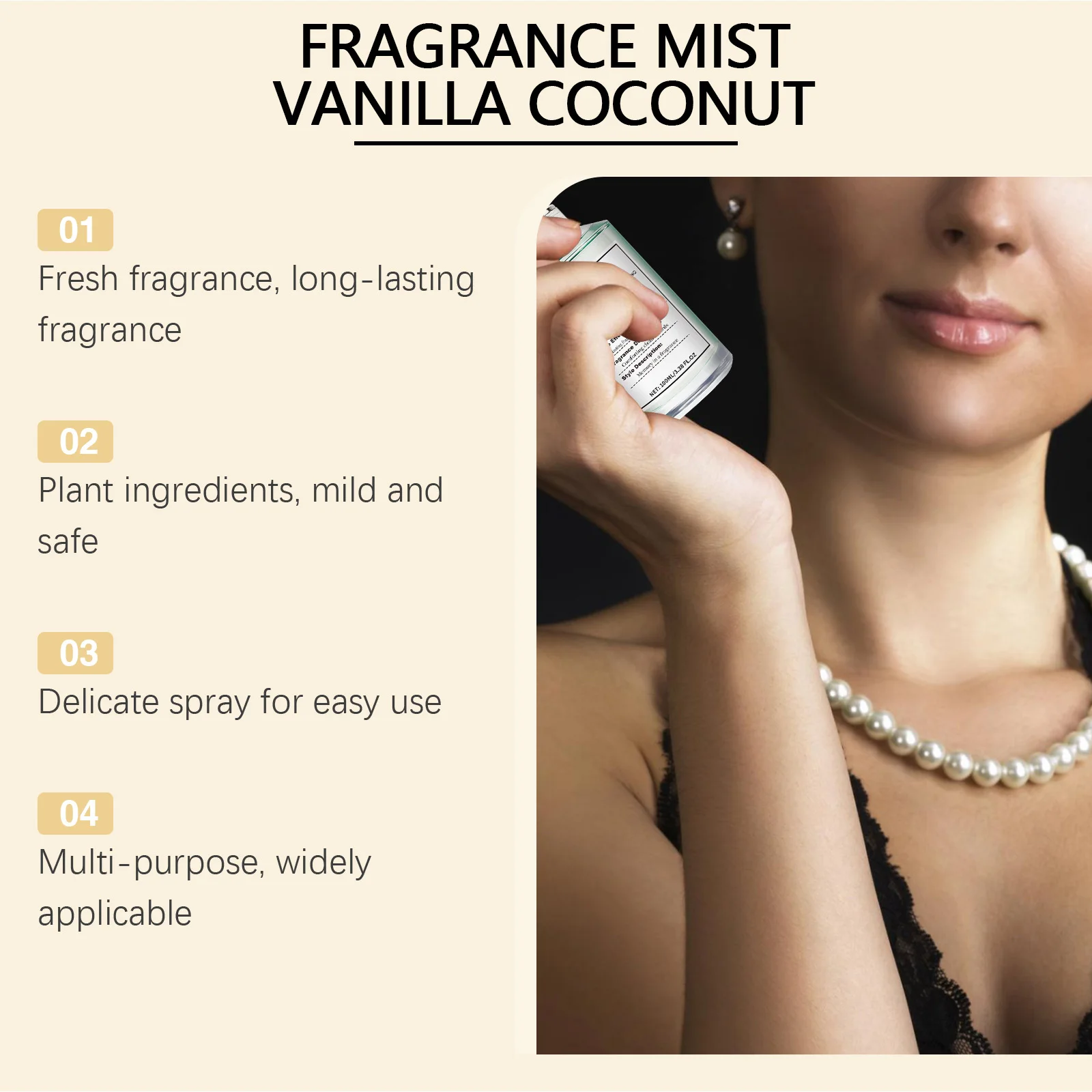 عطر أو دي للنساء بخاخ للجسم عطر رذاذ يدوم طويلاً طبيعي كلاسيكي طازج آخر صديق للبشرة عطر غني 100 مل #4