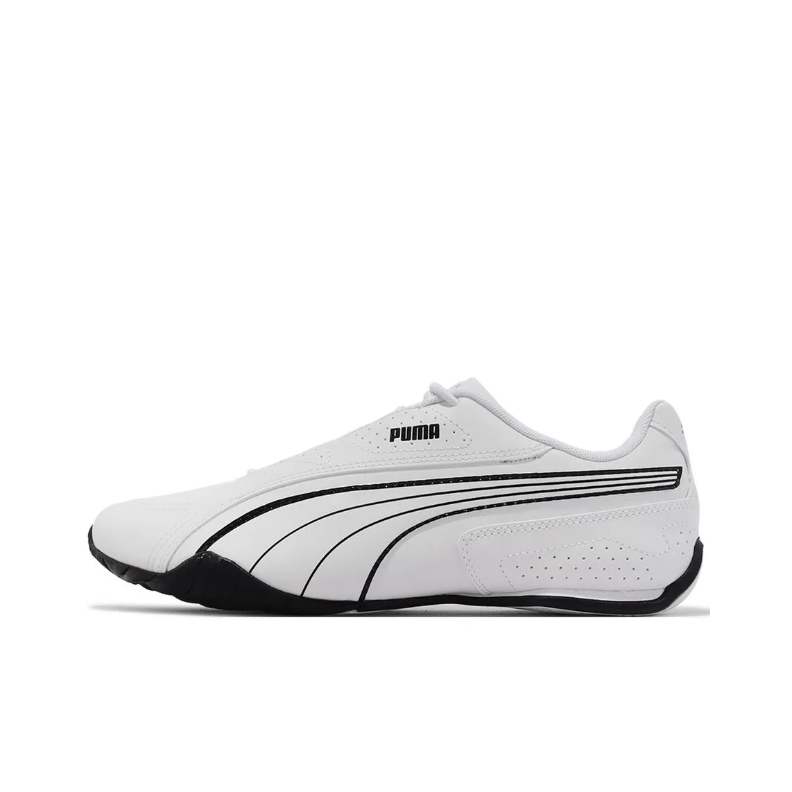 puma-redon-bungee-artificial-leather-breathable-low-top-cycling-shoes-unisex-white-388167-01