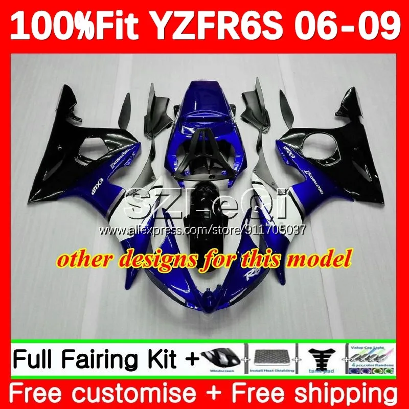 Injection Body + Decal For YAMAHA YZF Santander R6S R6 S YZFR6S 06 07 08 09 127No.20 YZF-R6S 2006 2007 2008 2009 OEM Fairing