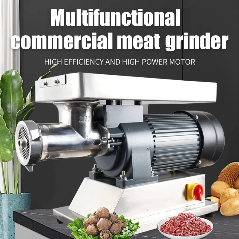 12 Stainless Steel Frozen Electric Commercial Meat Mixer Grinding Grinder Machine Meat Mincer Meat Grindershine