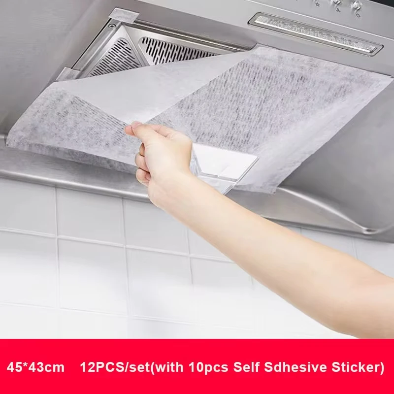 46cm*5/10M Range Hood Filter Paper Disposable Non-woven Oil-proof Cotton Filter Paper Suitable for Extractor Hoods Durable