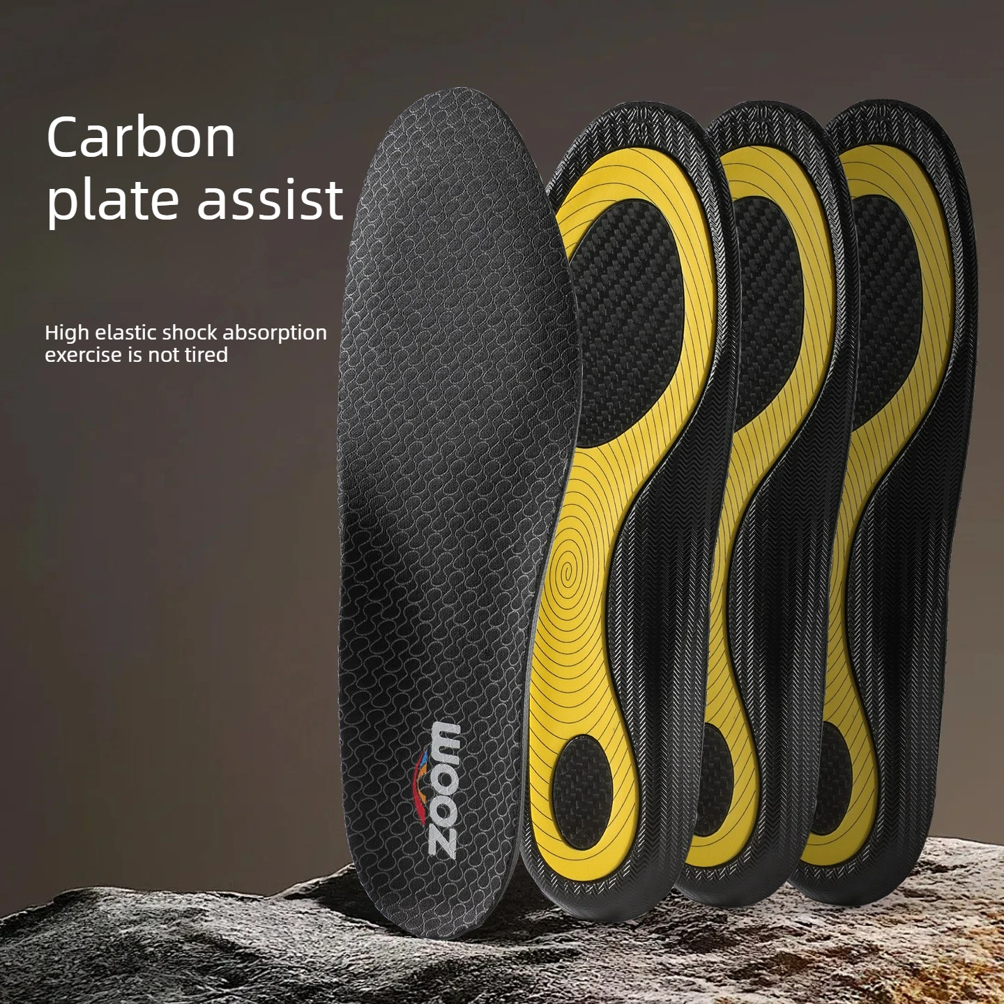 

Professional Running Insoles Carbon Fiber Plate Breathable Sweat-absorbing Odor-resistant High Elasticity Shock-absorbing Insole