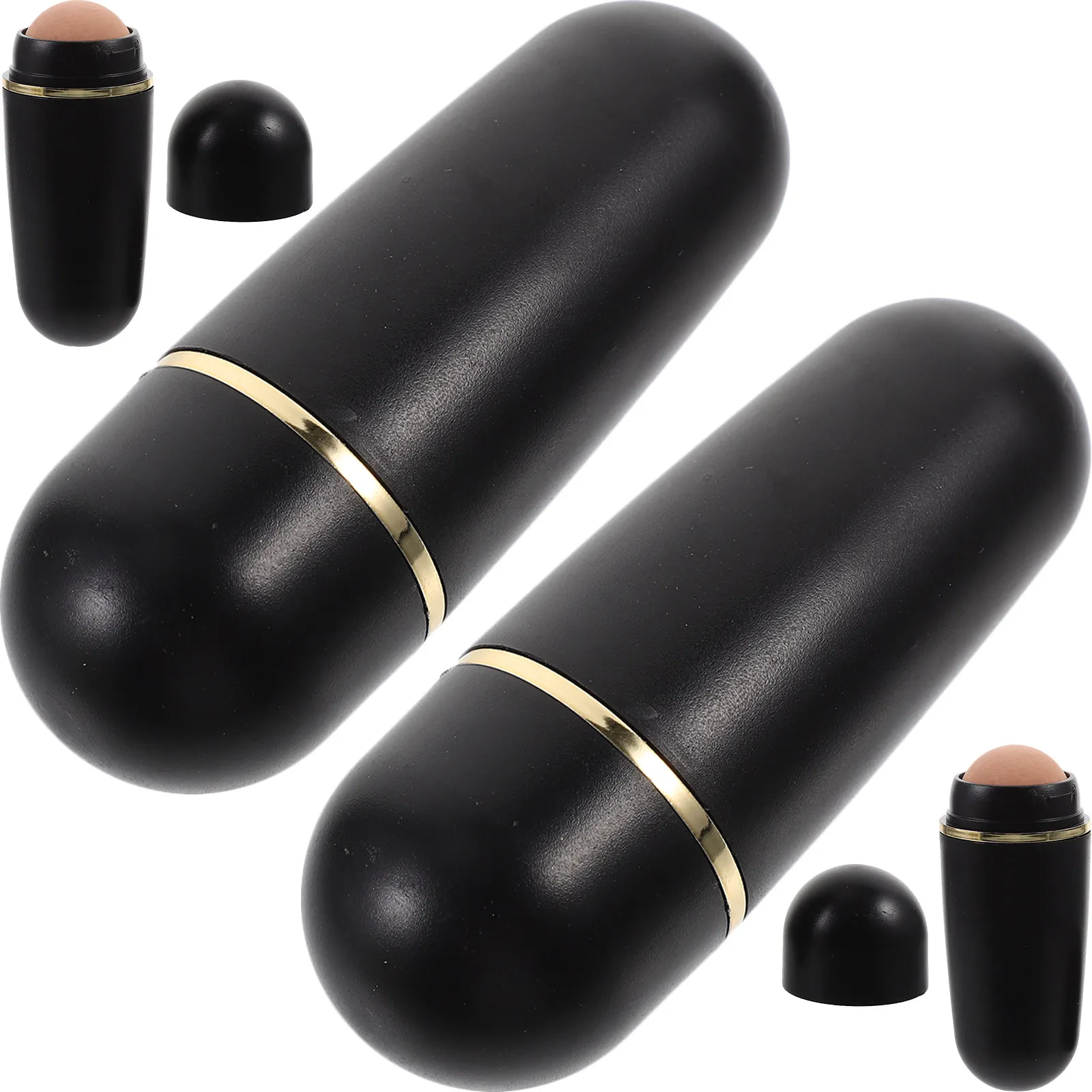 4 Rouleaux Volcaniques de Remplacement pour le Visage, Absorbants d'Huile, pour Soins de la Peau