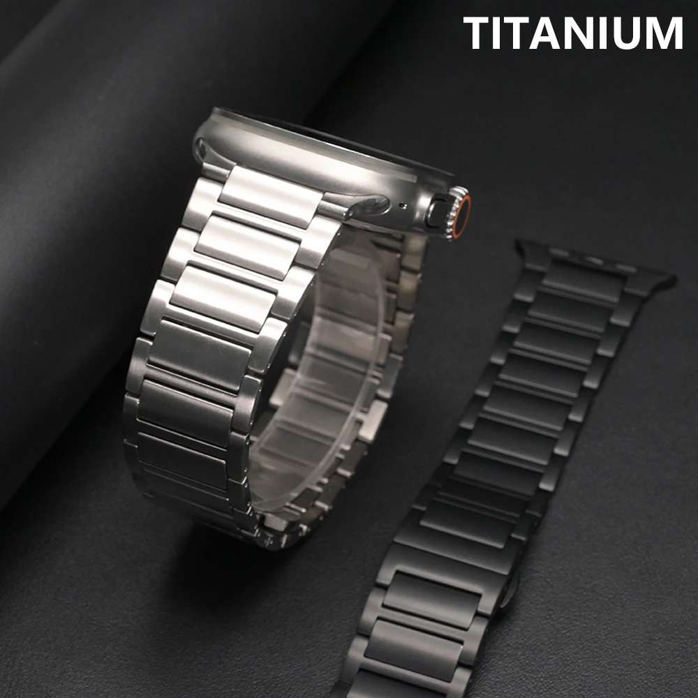 

Титановый ремешок для часов Apple Watch Ultra 3 Ремешок 49 мм Серия 11 10 46 мм SE3 Роскошный браслет на запястье для Iwatch 9 8 7 6 5 44 мм 45 мм