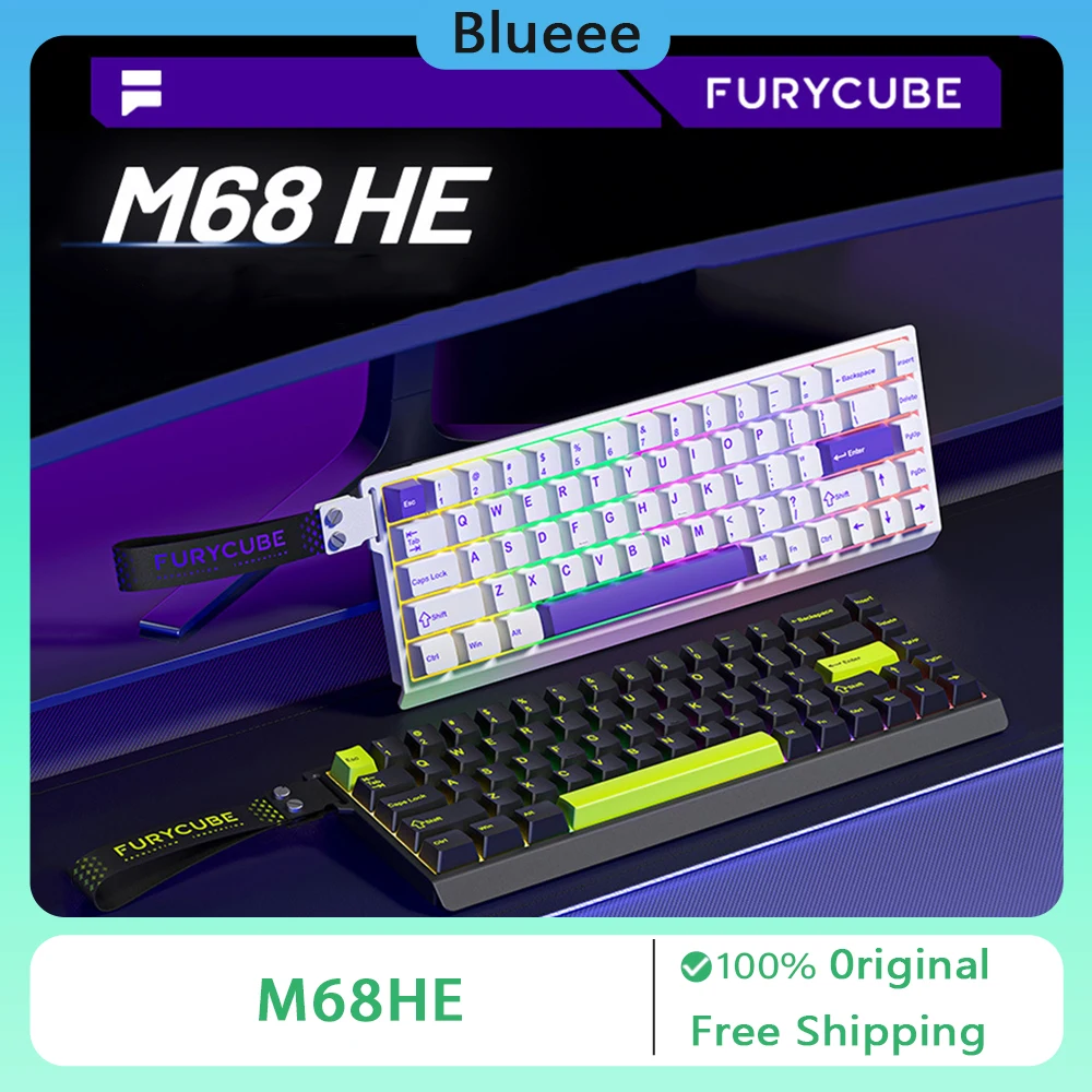 

FURYCUBE M68HE Mechanical Keyboard Hot-swap Gasket Wired RGB 8K Hz Customized Keyboard PC Gamer Accessories