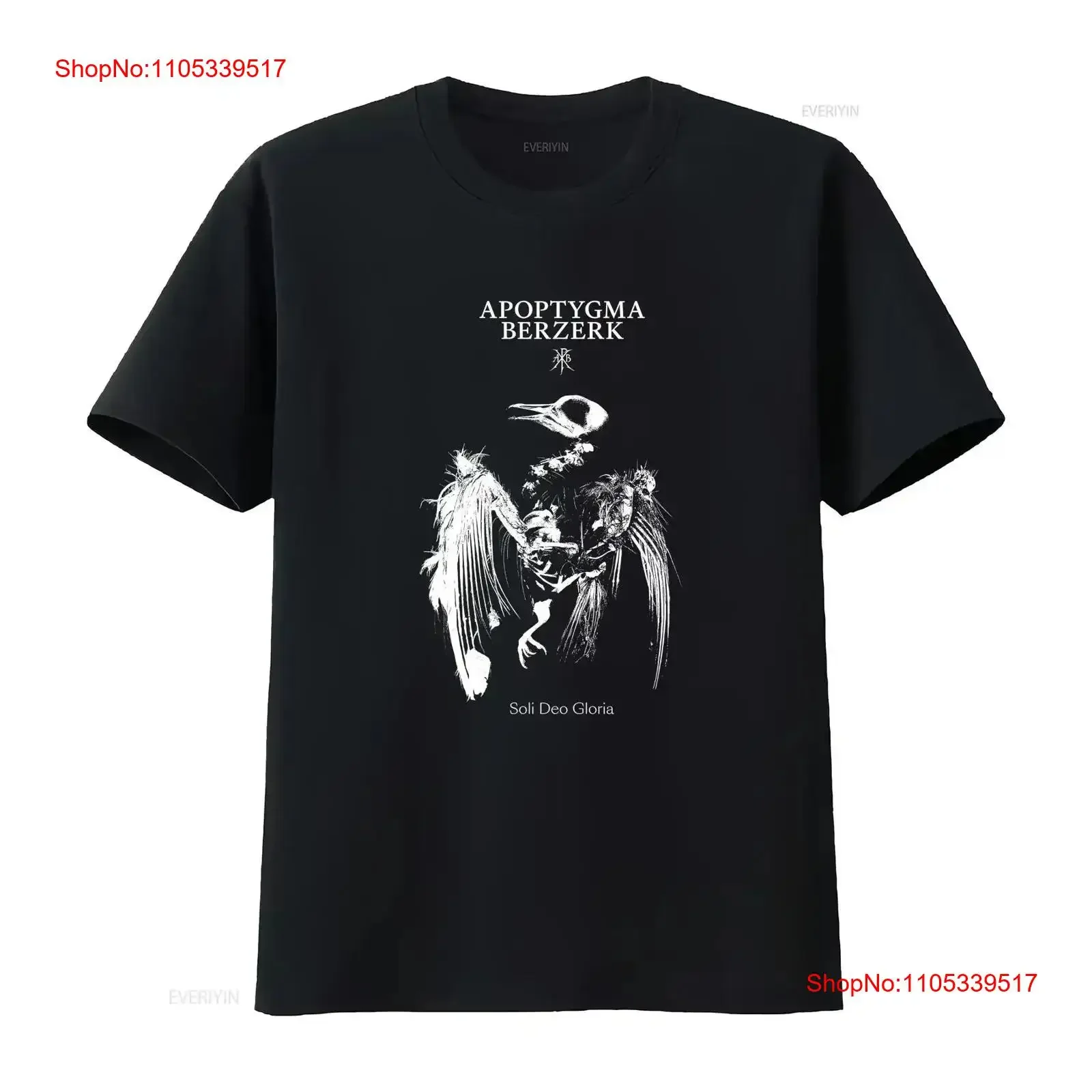 APOPTYGMA BERZERK SOLI DELO GLORIA NEW BLACK T SHIRT YA1190 vintage Washed streetwear Casual fashion vintage Washed Soft
