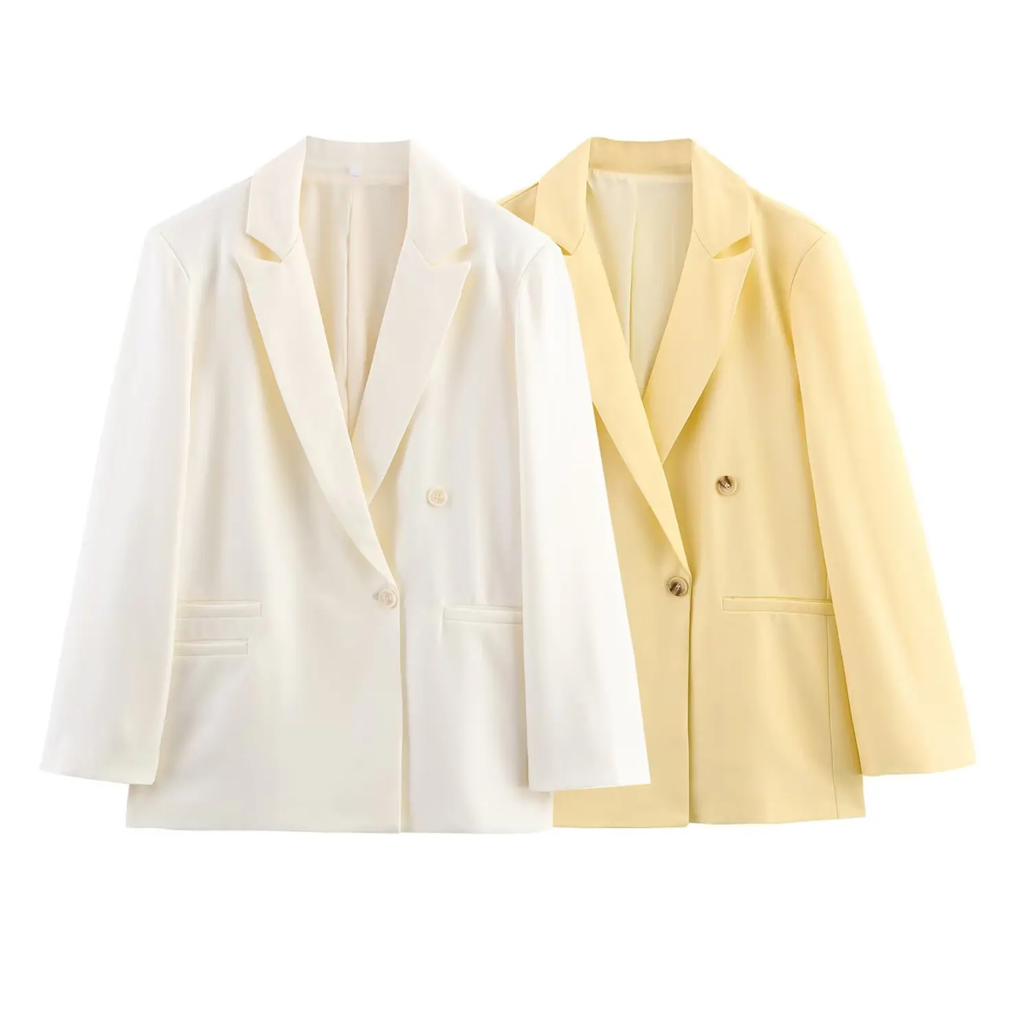 

Woman Commuting Blazer Loose Single-button Lapel Long-sleeved Straight Solid Color Simple Suit Jacket Early Autumn New Coat