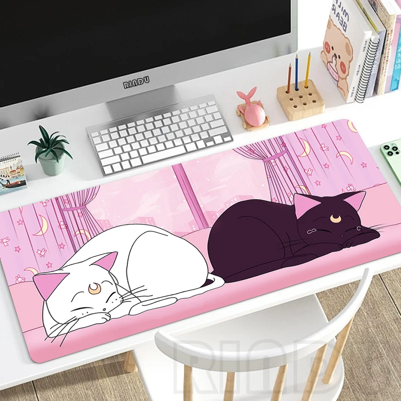 Kitty Large Mouse Mats Gaming Mousepad Big Gamer Desk Mat 40x90cm Rubber Keyboard Mats Desk Pads Best Mouse Pad