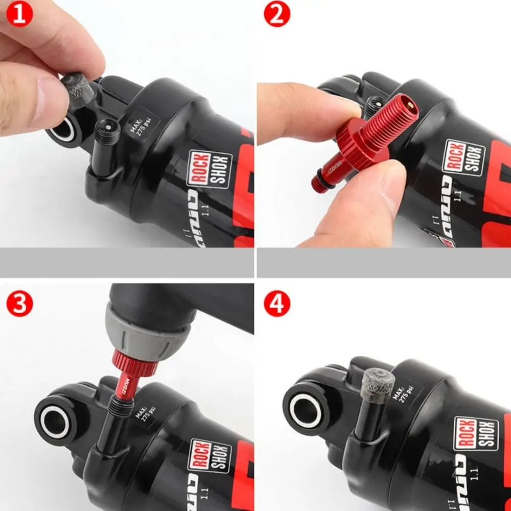 

Aluminum Alloy Rear Shock Valve Adapter CNC with 7 Sealing Ring Pump Valve Adapter Anti-corrosion Anodizing
