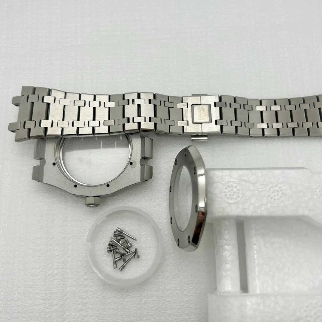 Gold Modified 41mm Watch Case Strap for Japan NH35 NH36 NH70 Automatic Movement Watch Hands Fits 31.8mm Watch Dial Accessories image 6