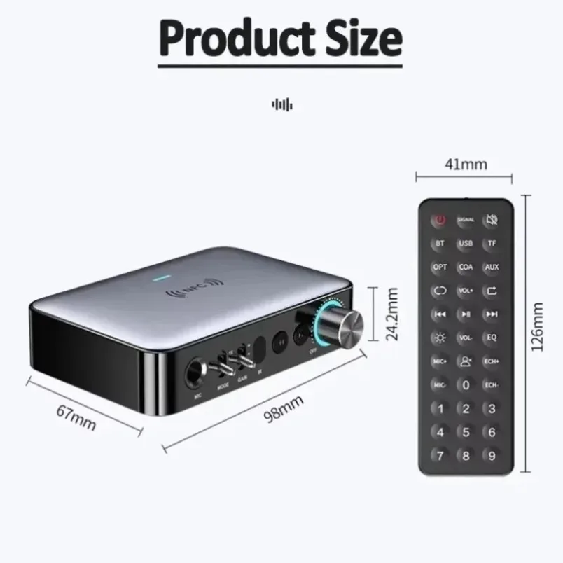 Hot Sale Multi-function Bluetooth 5.1 Audio Adapter AUX RCA USB TF 2 in 1 Receiver Transmitter for TV Speaker Home Audio