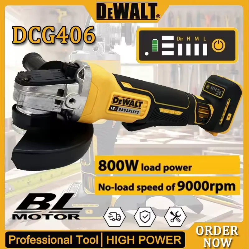 

Бесщеточная аккумуляторная угловая шлифмашина DEWALT DCG406 20В, высокопроизводительная, 125 мм, M14, превосходный инструмент для резки и полировки