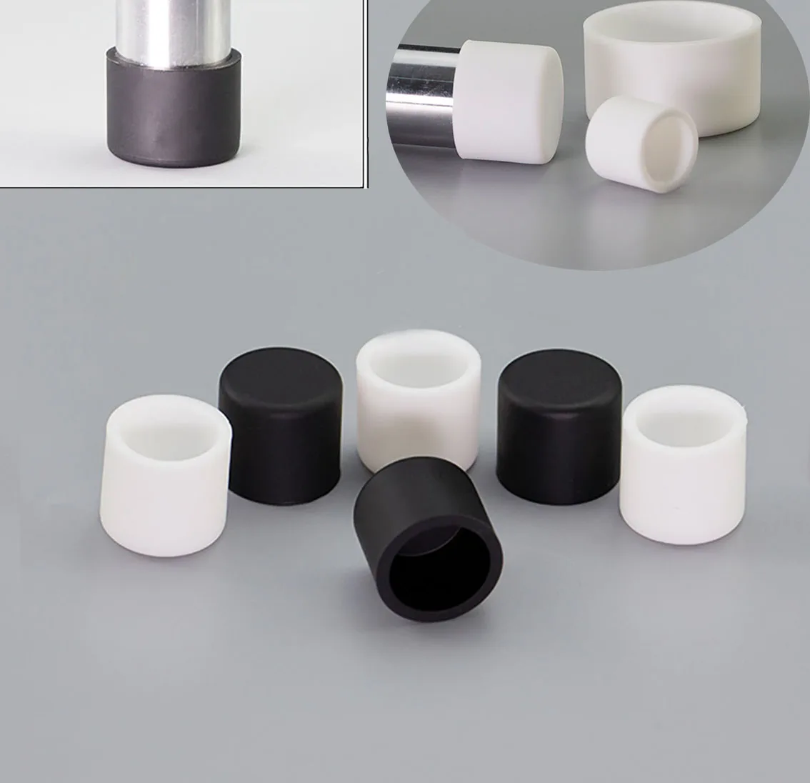 Silicone Rubber Round Tube Pipe End Cap 3-78mm Blanking Cover Seal Stopper U Shape Plugs Furniture Chair Table Leg Pads Non-slip