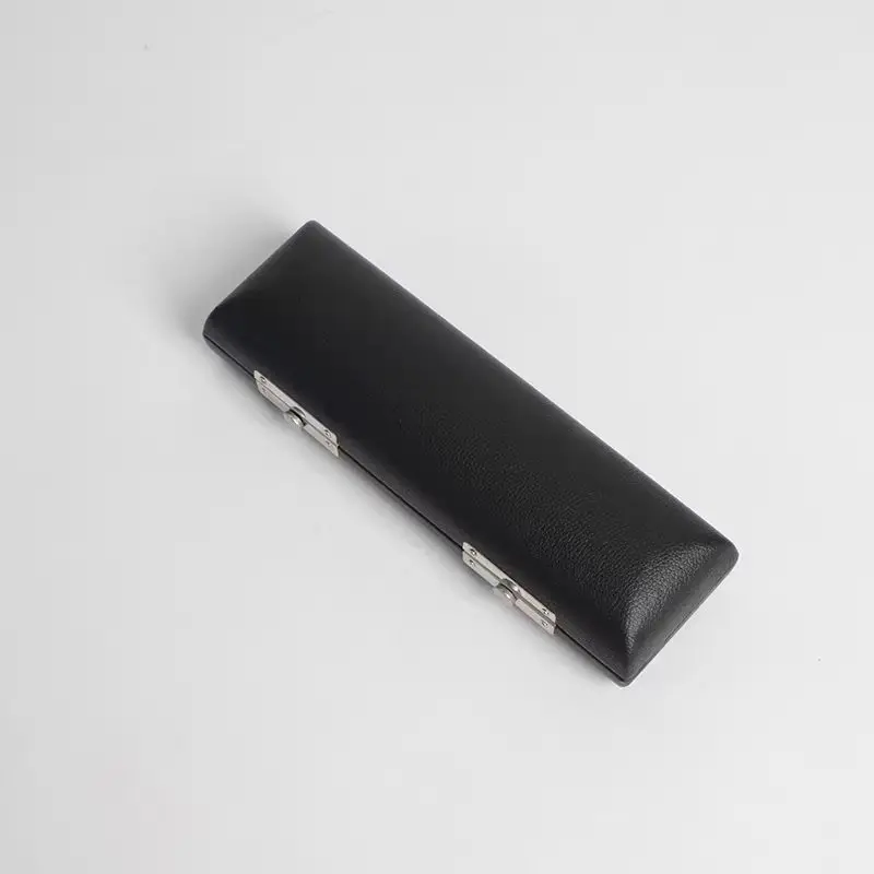 Portable Piccolo Box Leather Black Storage Box Narrow Empty Box Woodwind Instrument Protection Accessories