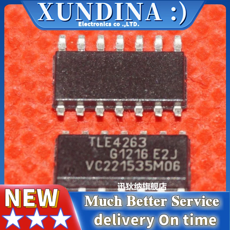 2PCS/LOT TLE4263GM TLE4263 SOP14 new and original IC