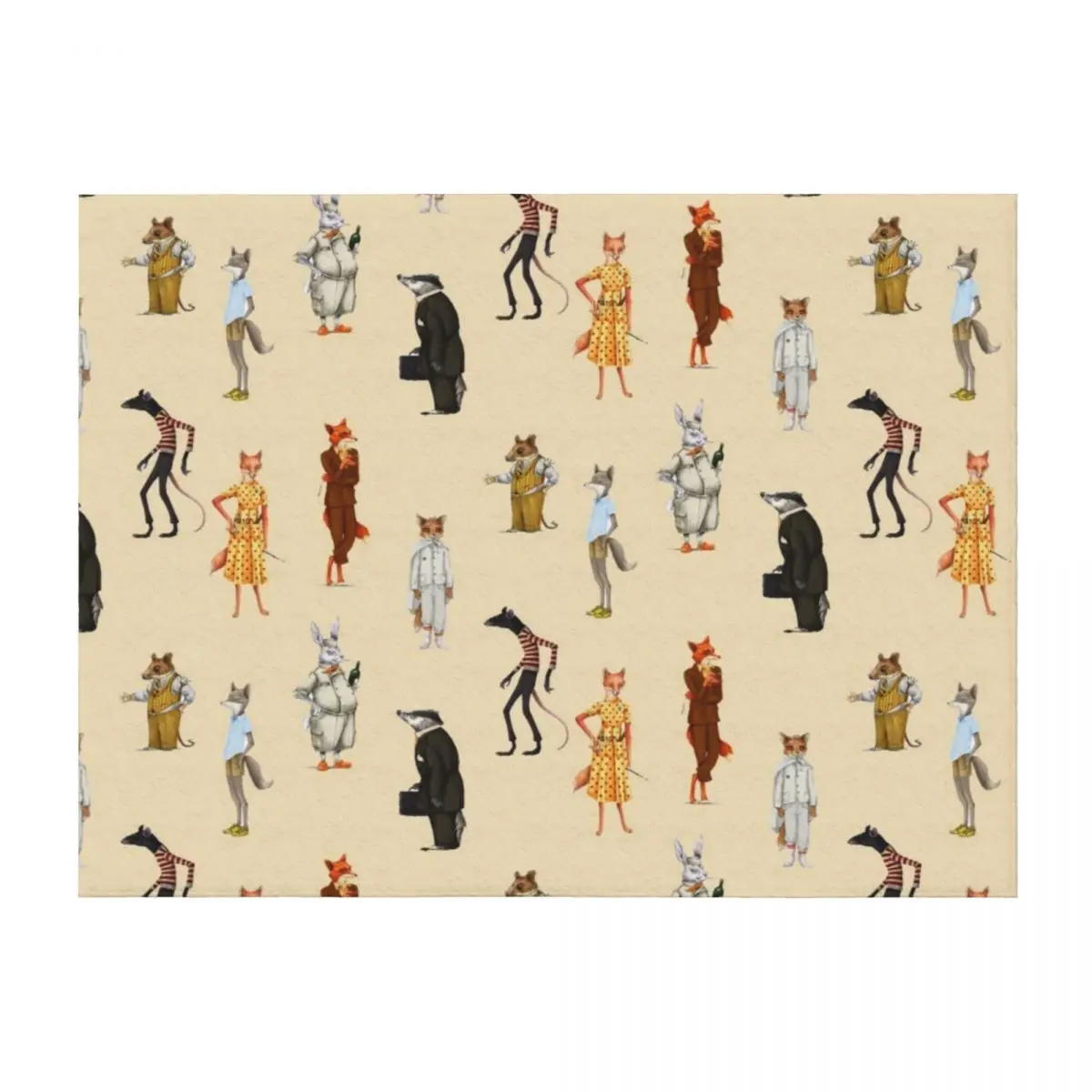 

Fantastic Mr. fox and Mrs. Fox Family Sticker pack Throw Blanket Summer Beddings Thin Bed Moving Blankets