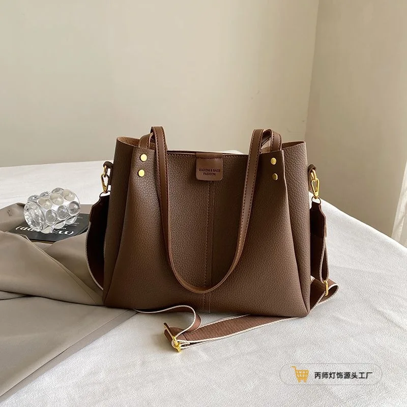 

Просторная большая сумка, женская сумка через плечо с широким ремешком, модная сумка через плечо, большая вместительная сумка, универсальная пригородная сумка ​