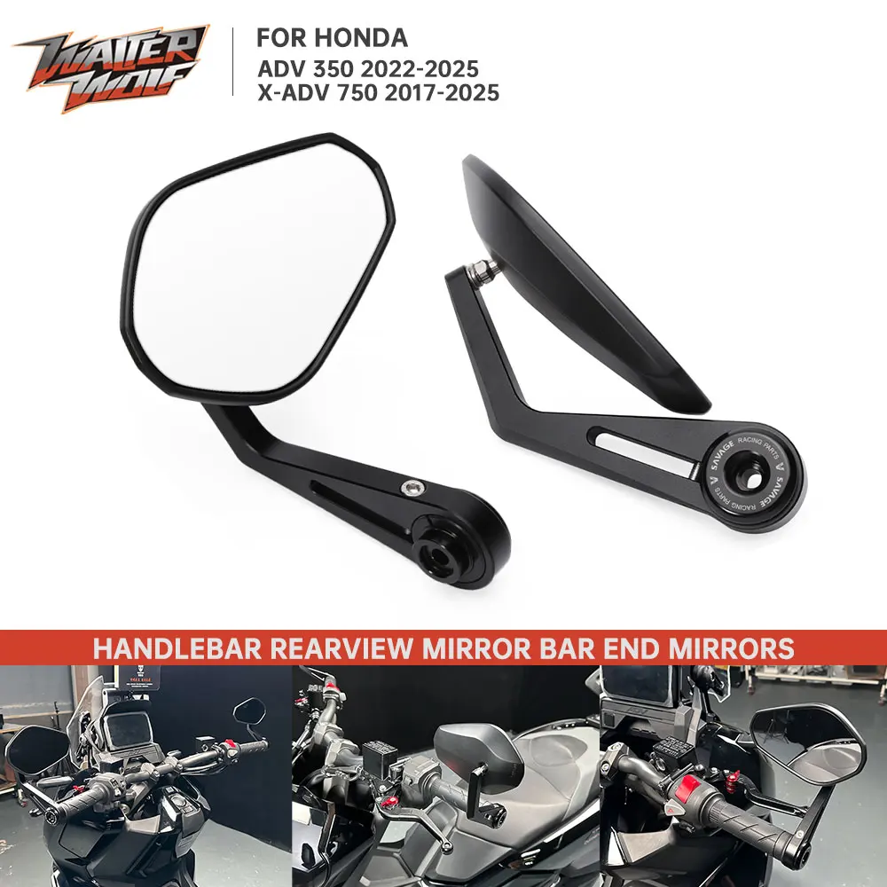 

Зеркала бокового вида на конце руля X-ADV 750 ADV 350 для Honda ADV 350 X-ADV750 2017-2024 E9 E-mark, торцевое зеркало заднего вида