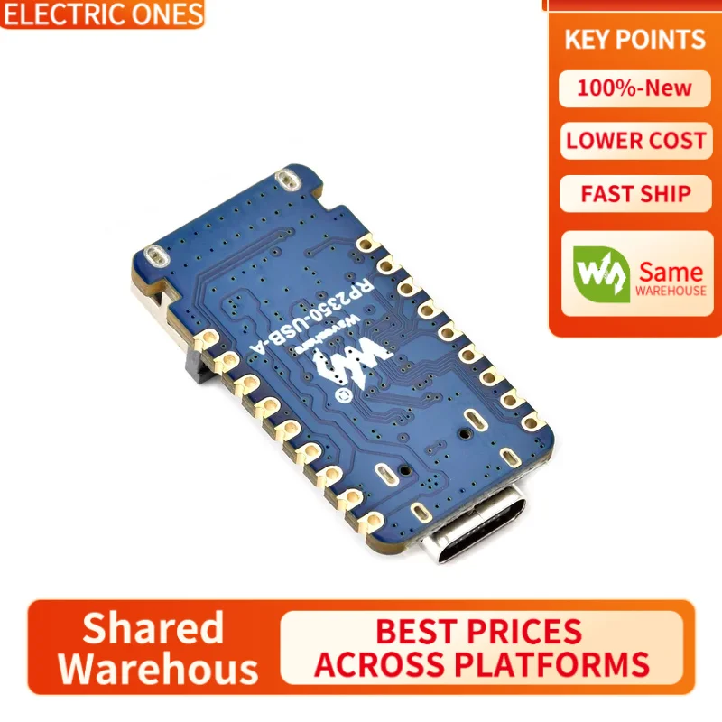 

【Waveshare genuine】- RP2350A USB Mini Development Board, Based On Raspberry Pi RP2350A Dual-core & Dual-architecture Microcontro