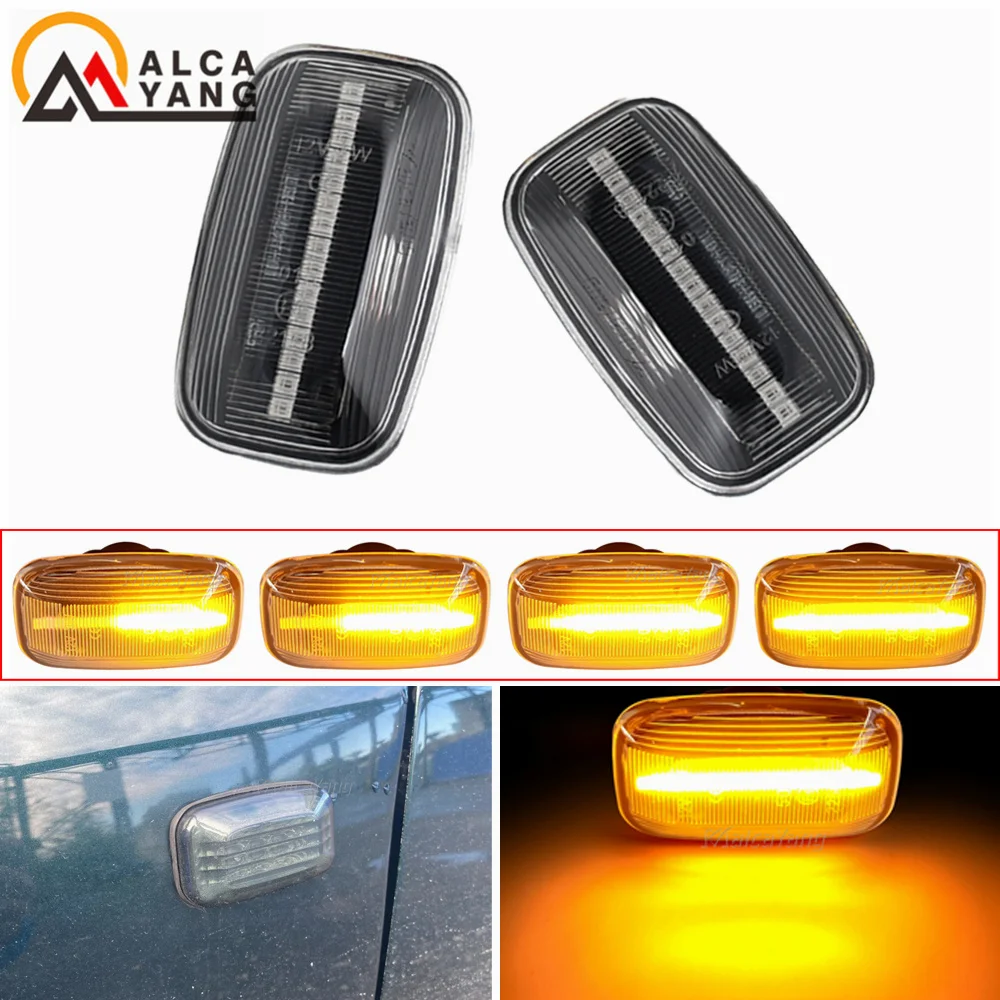 2pcs For Toyota Landcruiser 70 80 100 Series Led Dynamic Side Marker Turn Signal Light Sequential Blinker Light Emark