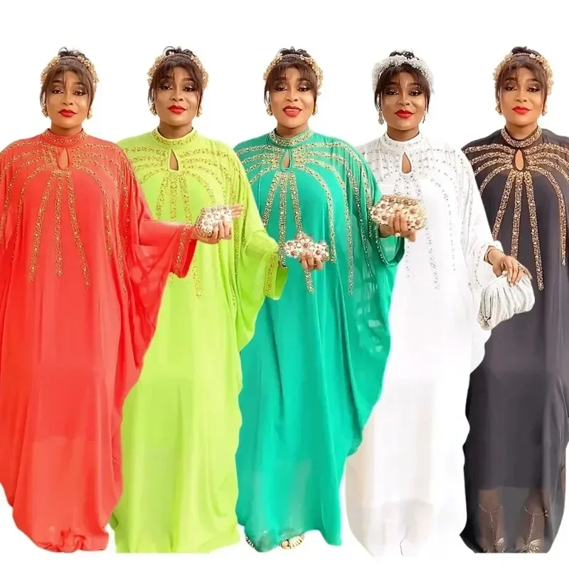 Abayas For Women Dubai Luxury 2025 African Muslim Fashion Dress Caftan Marocain Evening Party Dresses Boubou Robe Djellaba Femme