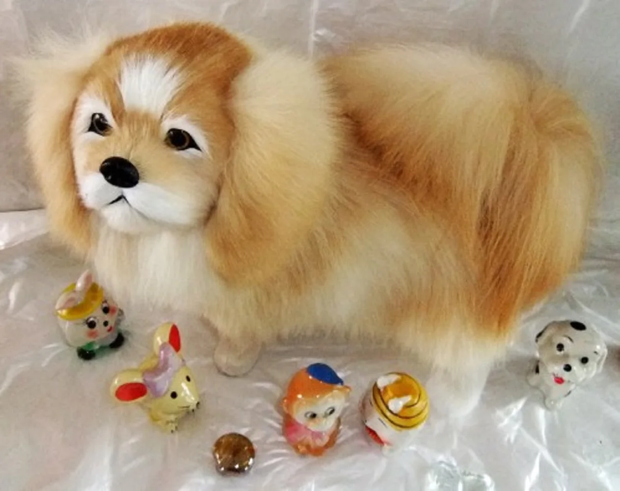 

big simulation Pekingese dog toy polyethylene&furs Pekingese dog doll gift about 30x25cm 1507