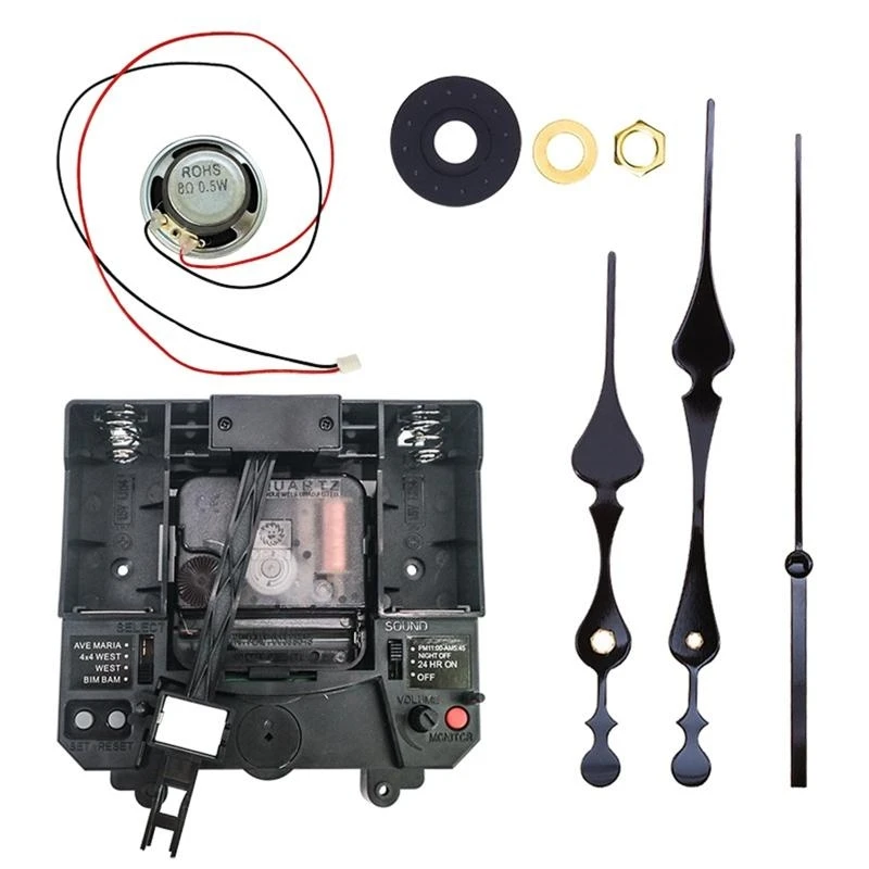 Plastic Music Box and Horn Hands Clock Accessory DIY Kits for Kids