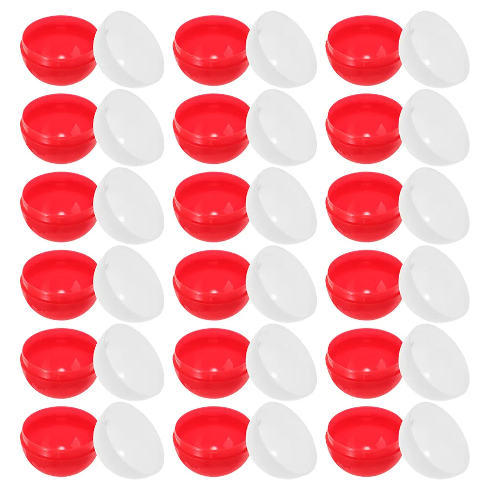 40 Cápsulas Redondas Vacías de 50 mm, Abribles y Rellenables, para Fiestas, Cumpleaños, Máquinas de Chicles, Almacenamiento de Dulces y Premios