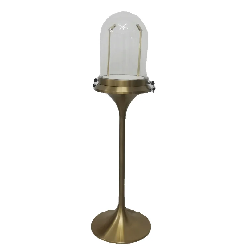 Custom. Jewelry Desktop Display Cabinet round Goods Showcase Showcase Transparent Glass Cover