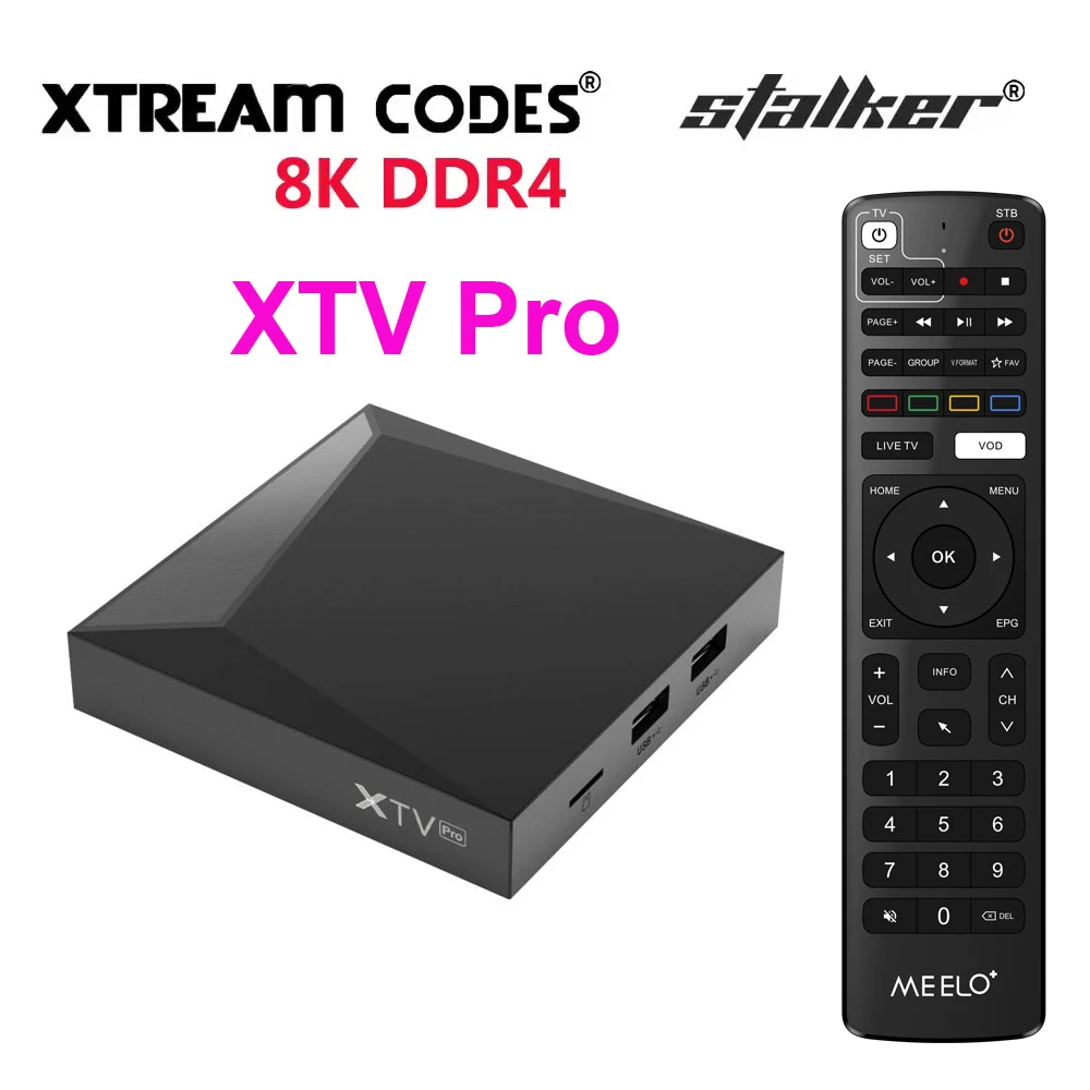 20pcs MEELO PLUS XTV PRO Amlogic S905X3 TV BOX STALKER DDR4 2GB XTREAM CODES PORTAL 1000M Ethernet DUAL WIFI 8k