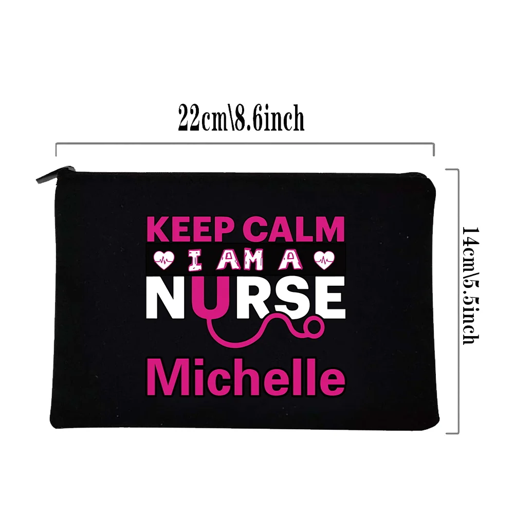 Personalized Customized Name Makeup Bags Portable Handheld Storage Bag Travel Cosmetic Organizer Pouch 1PC Foldable Storage